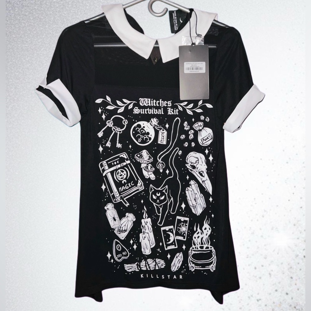 Killstar Goth Punk Witch Survival Guide Tunic Top NWT